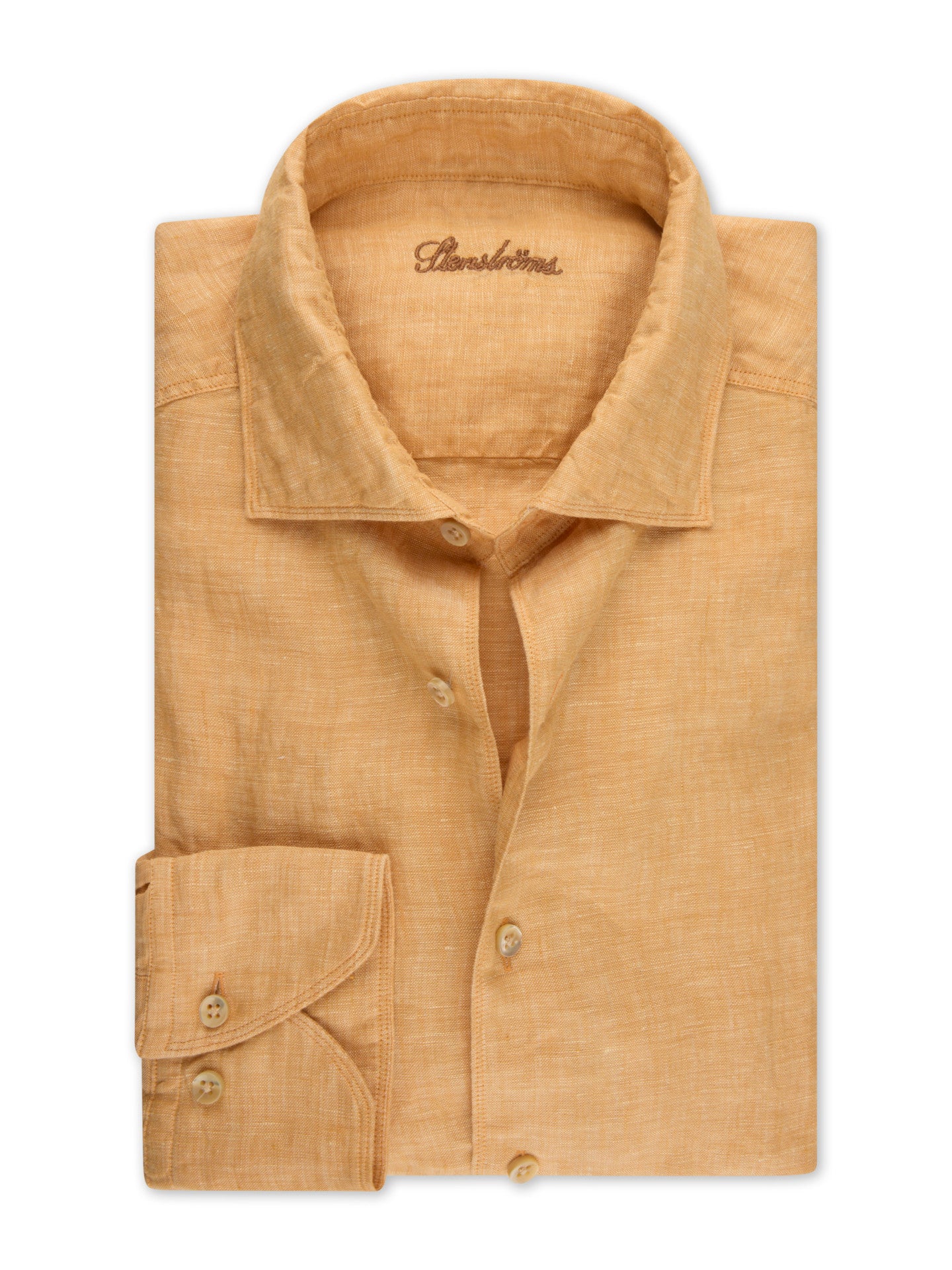 Regular Fit Linneskjorta - Mörkgul