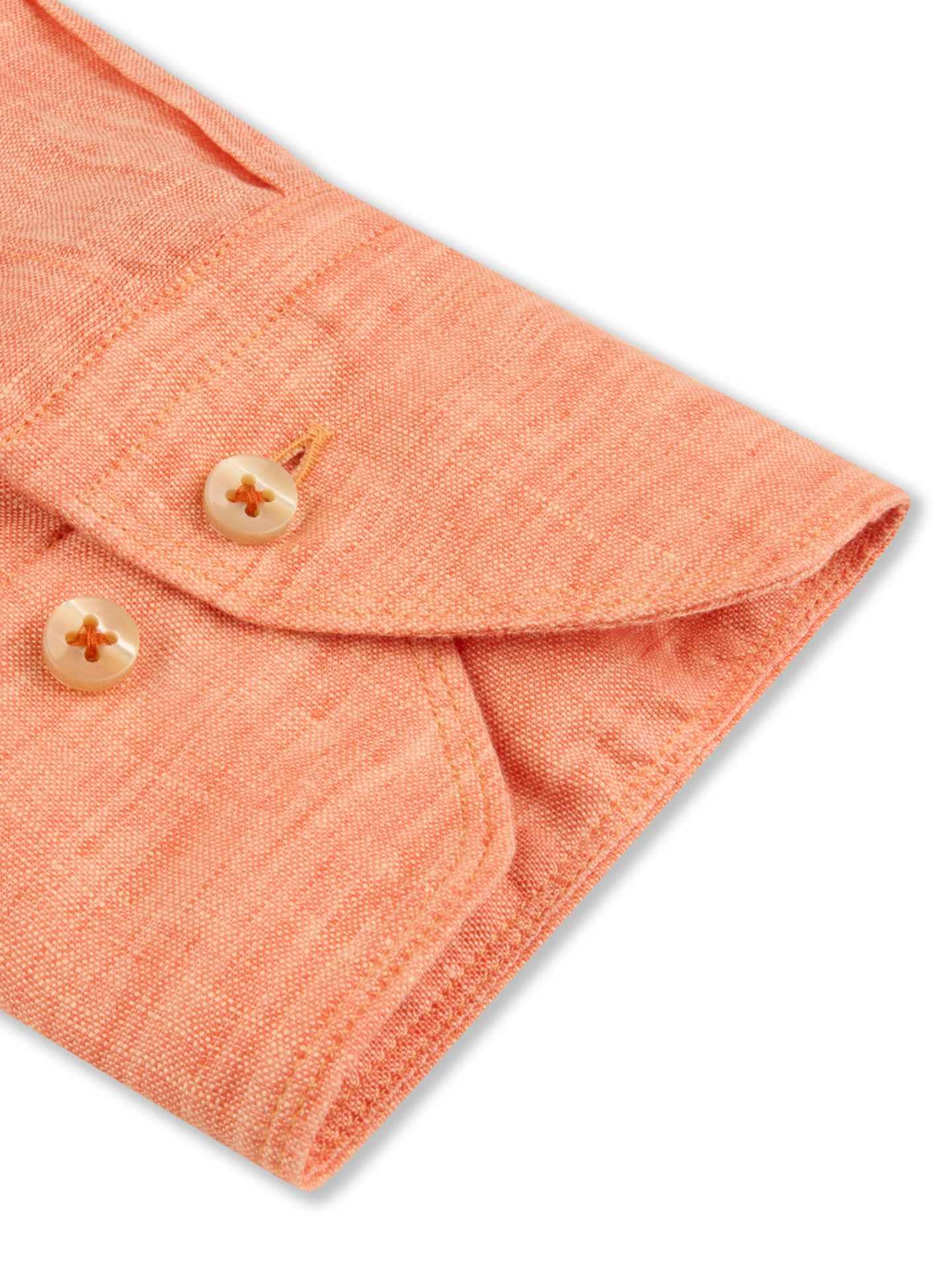 Orange Regular Fit Linneskjorta