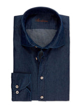 Mörkblå Regular Denimskjorta