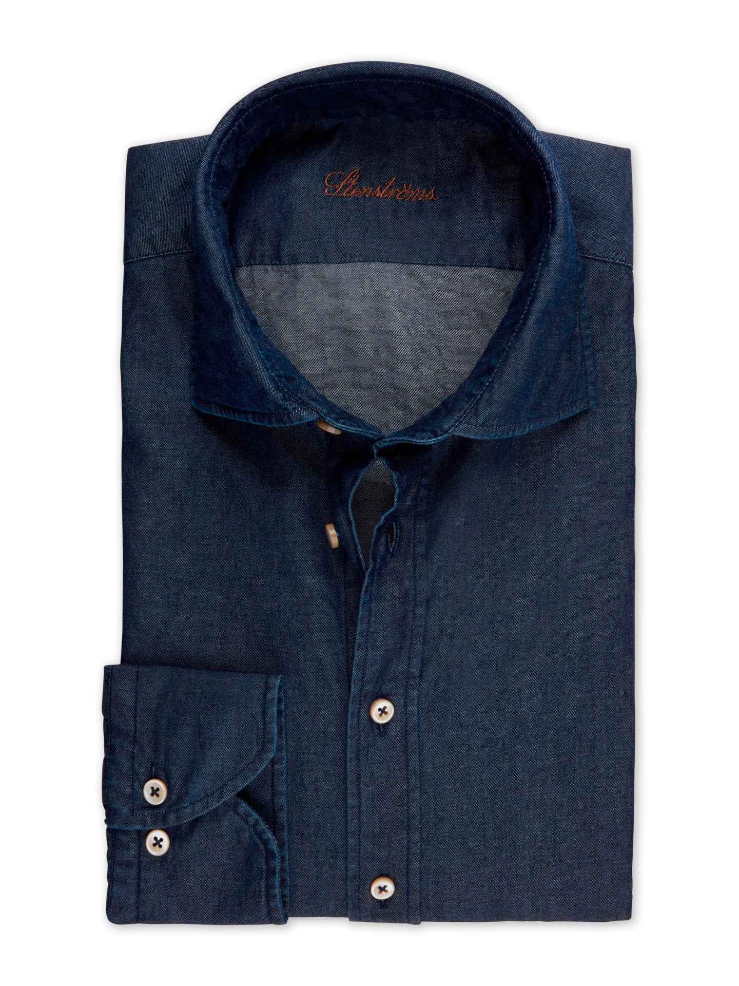 Mörkblå Slimline Denimskjorta