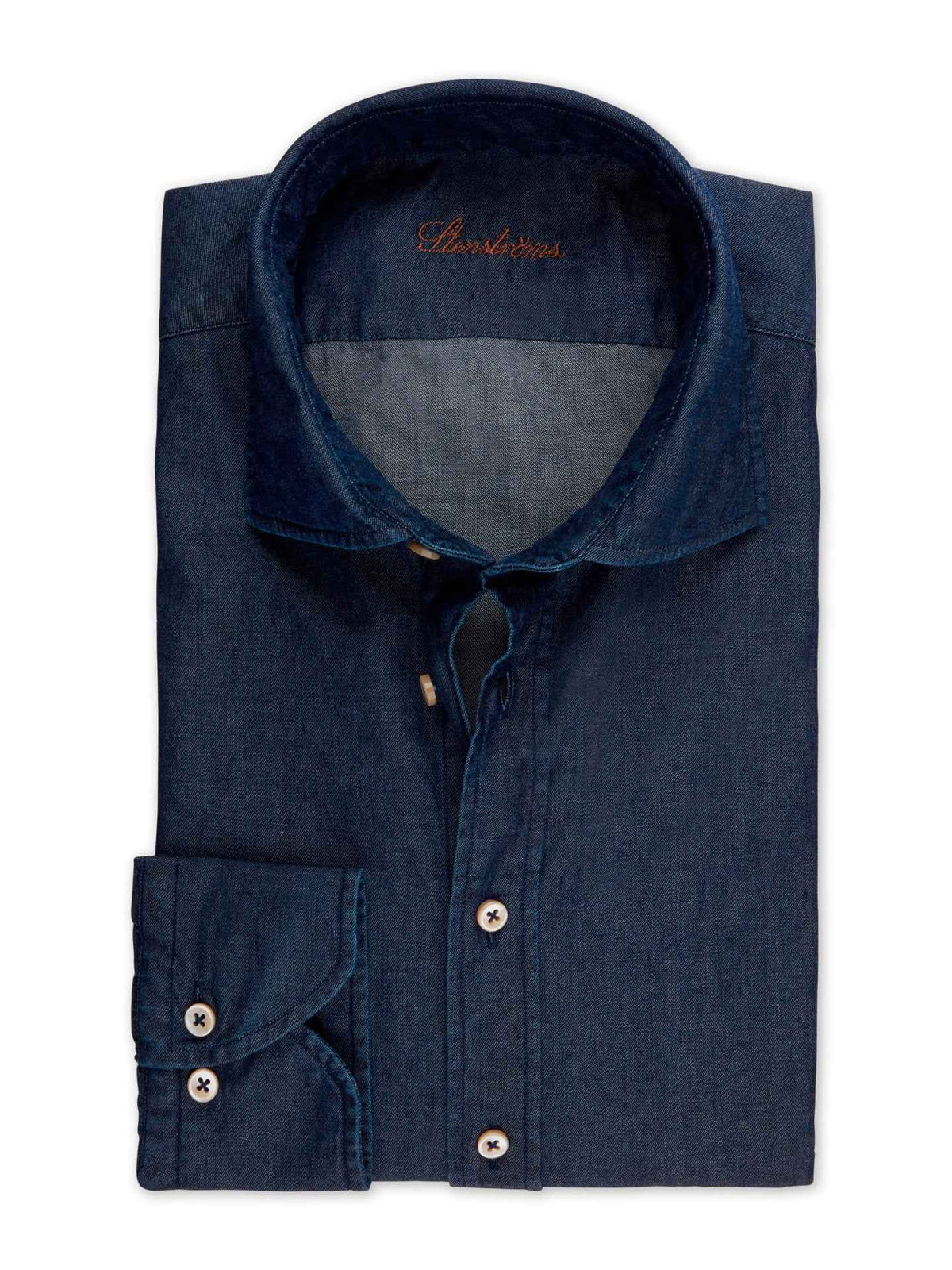 Mörkblå Slimline Denimskjorta