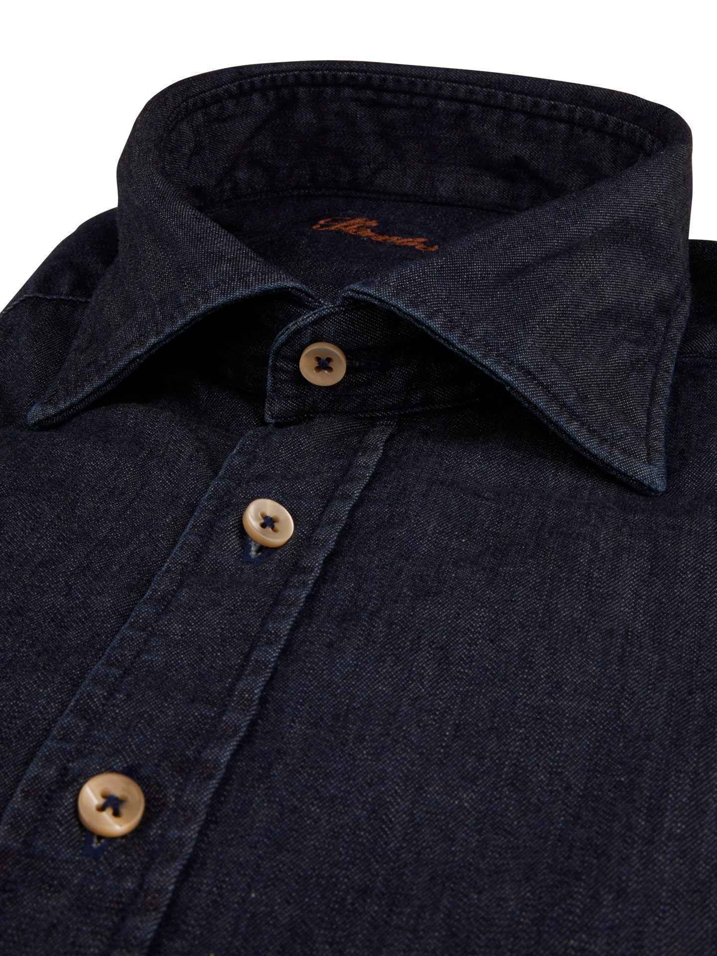 Mörkblå Slimline Denimskjorta
