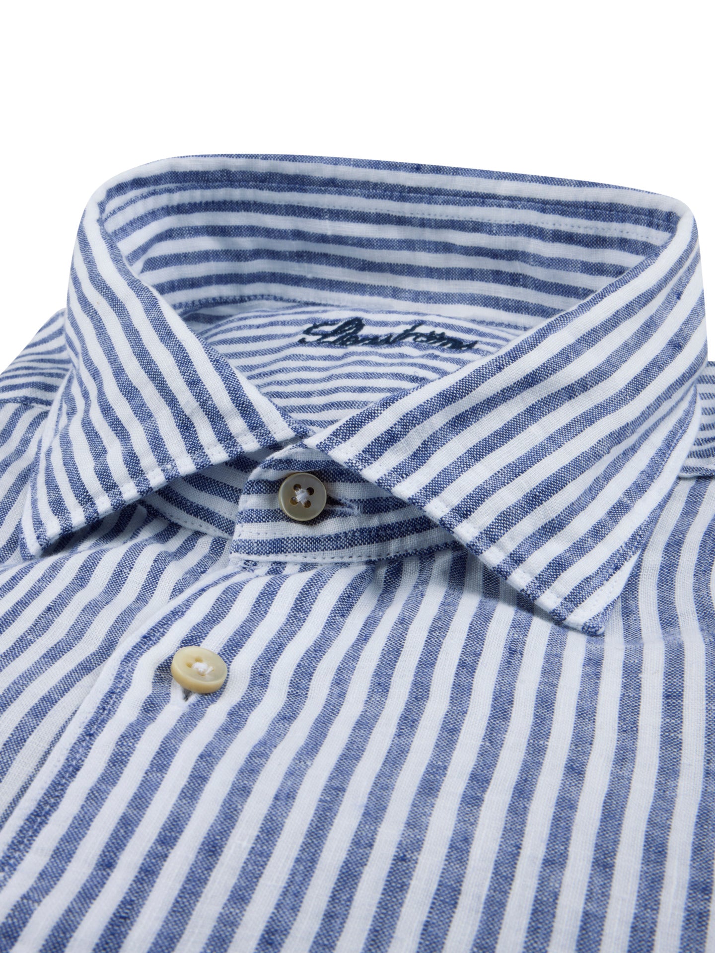 Dark Blue FB Striped Linen Shirt