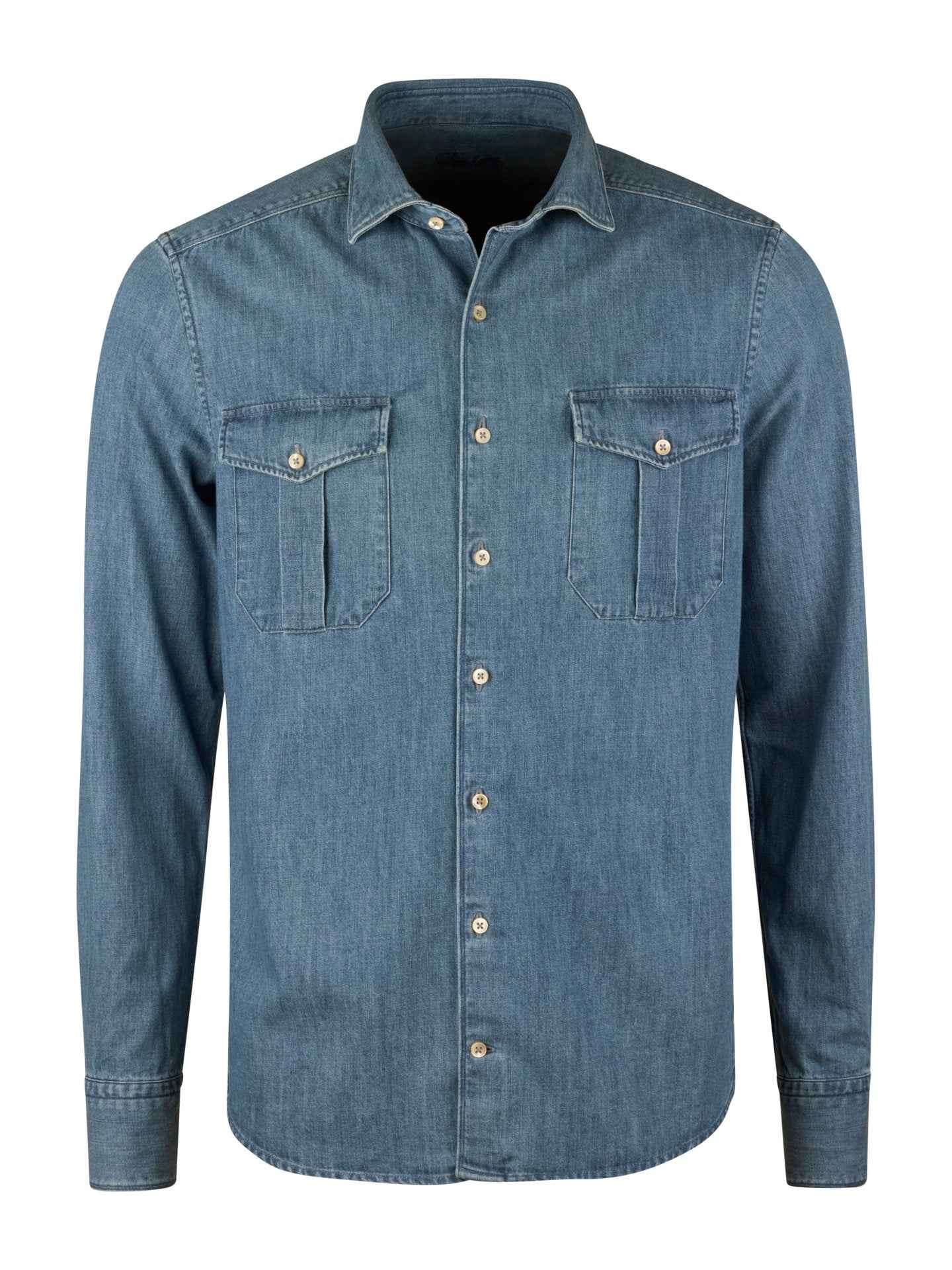 Regular Denimskjorta, Bröstfickor