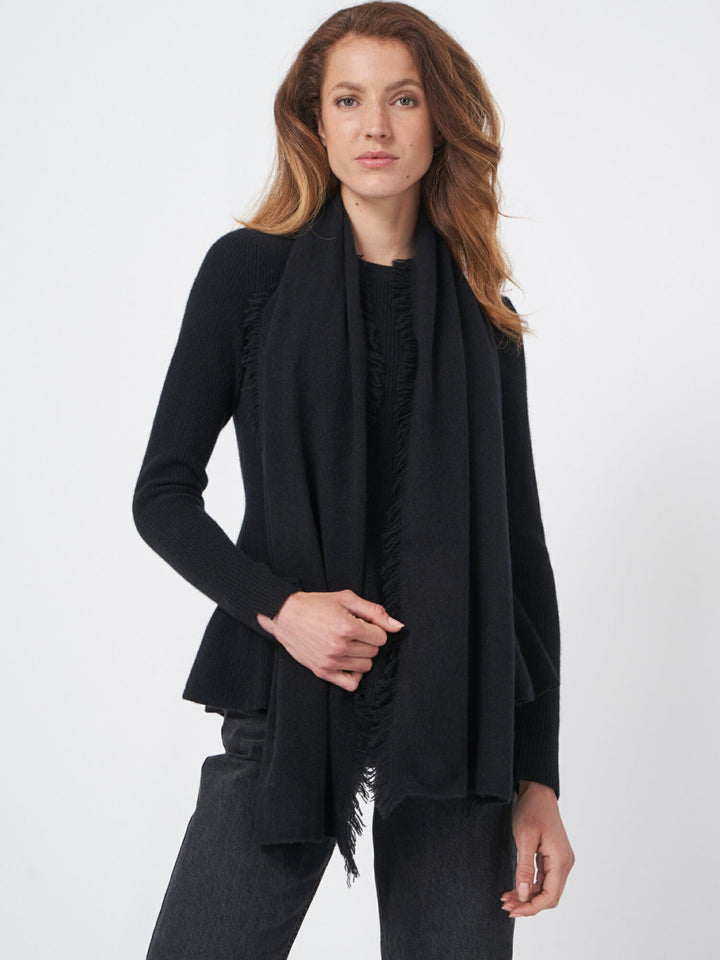 Fransad Scarf i Cashmere - Stenströms Store