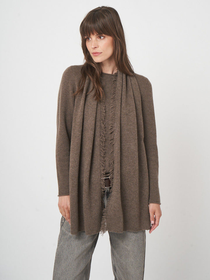 Fransad Scarf i Cashmere - Stenströms Store