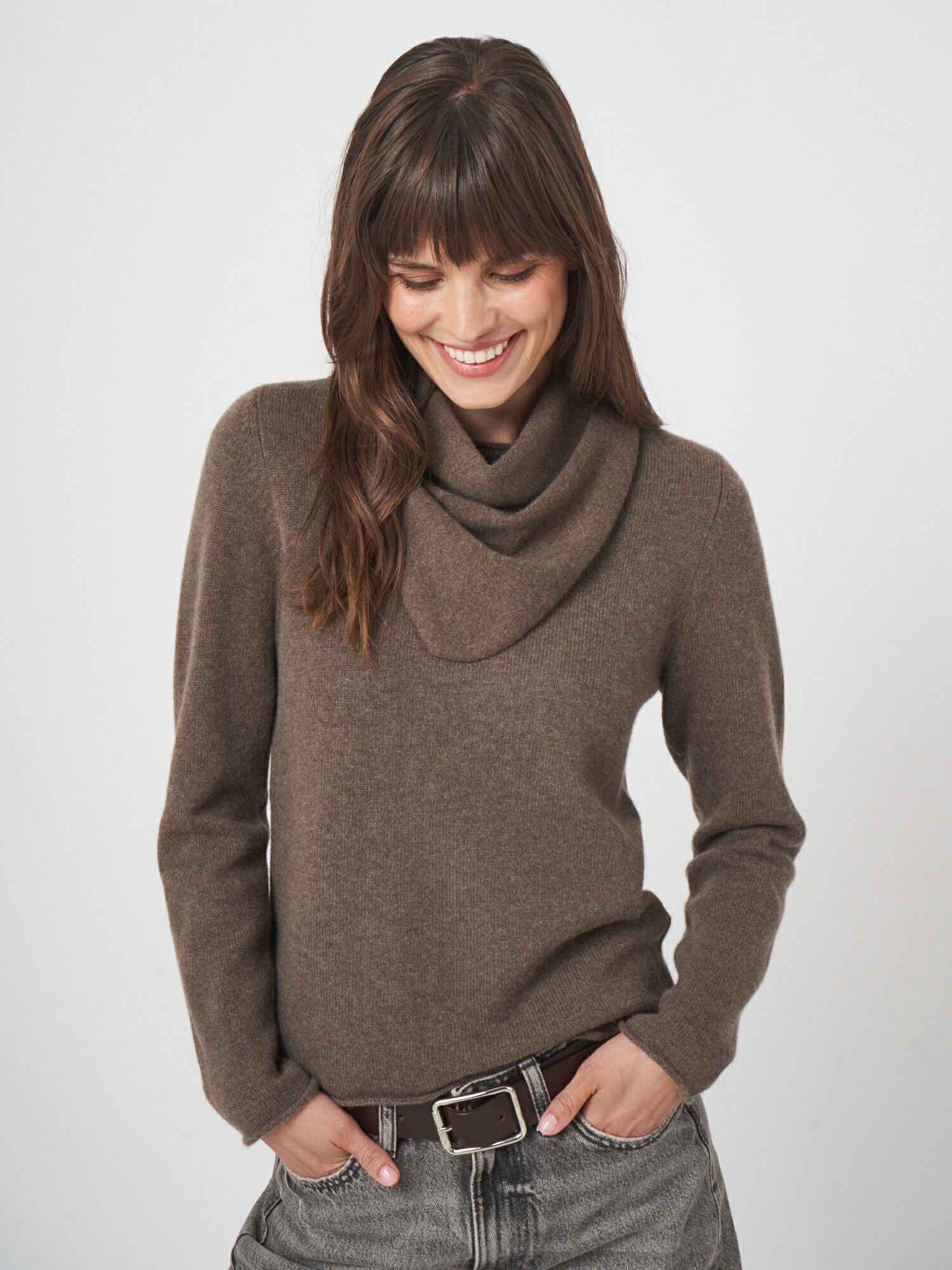 Stickad Bandana i Cashmere