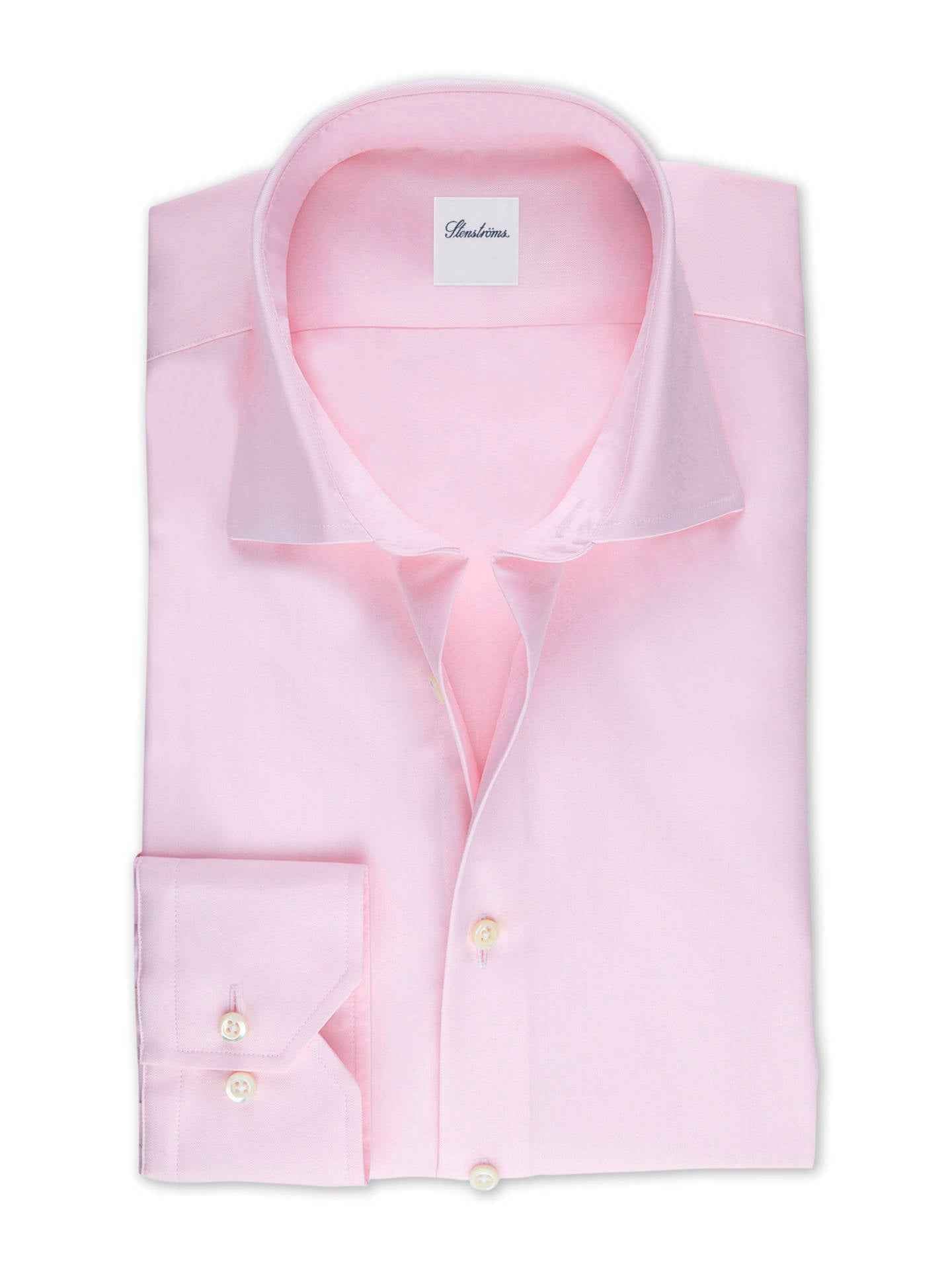 Rosa Slimline Twillskjorta - Stenströms