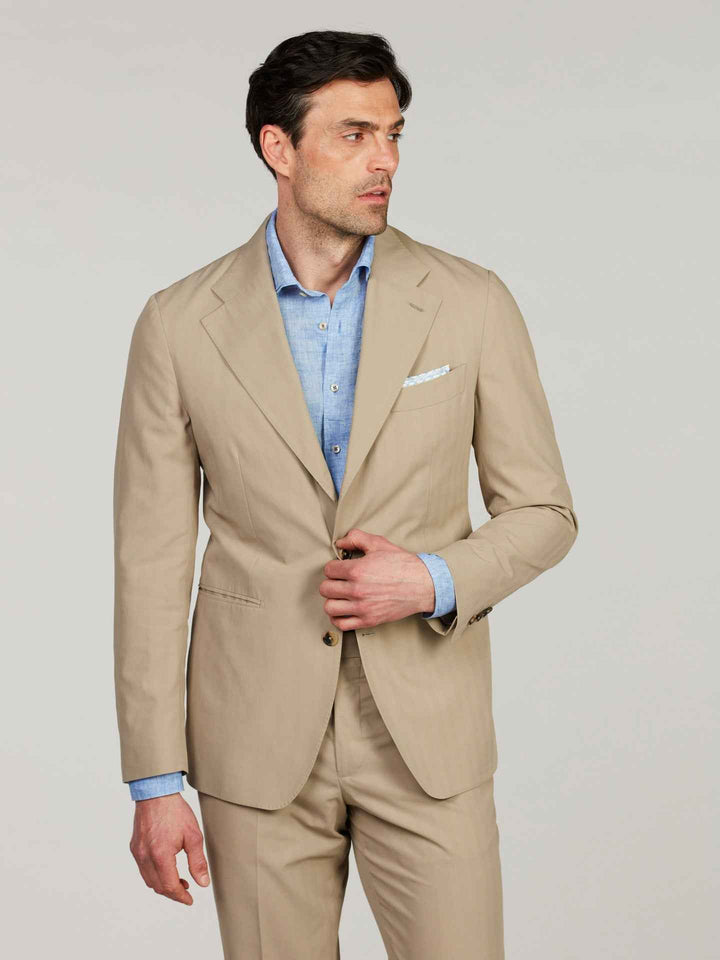 Blå Slimline Linneskjorta