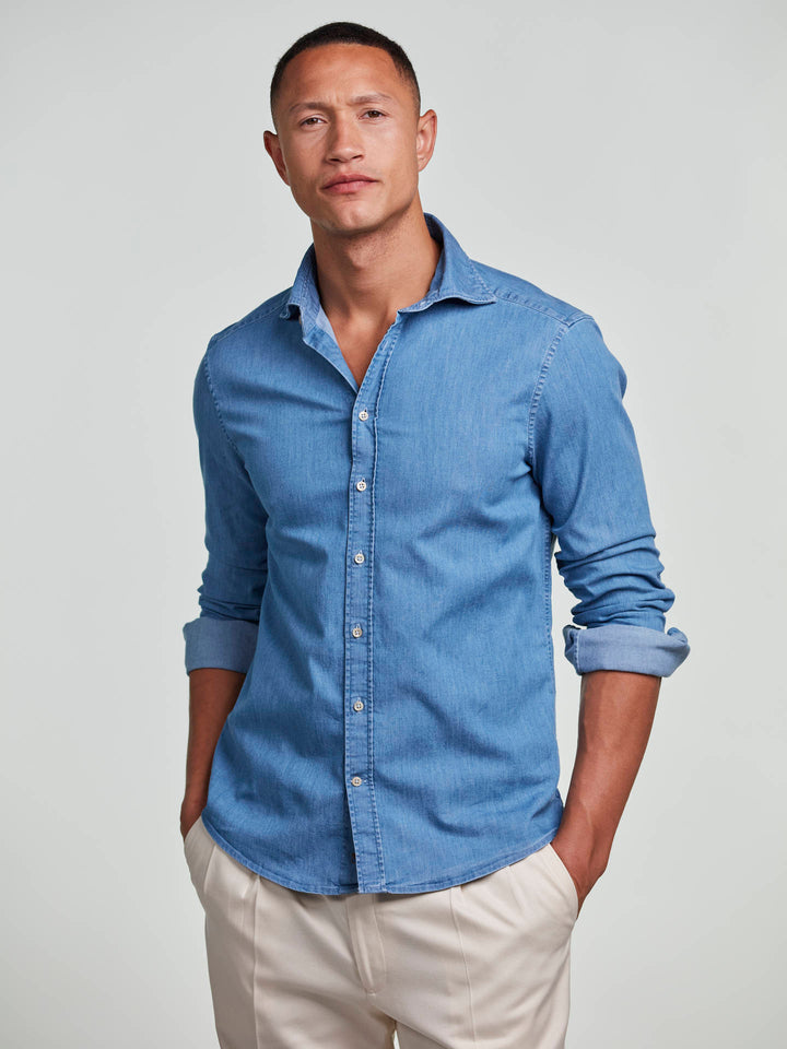 Slimline Denimskjorta - Stenströms Store