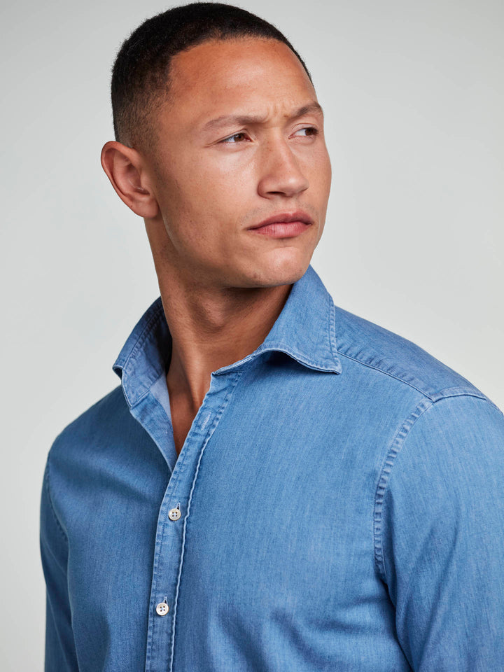 Slimline Denimskjorta - Stenströms Store