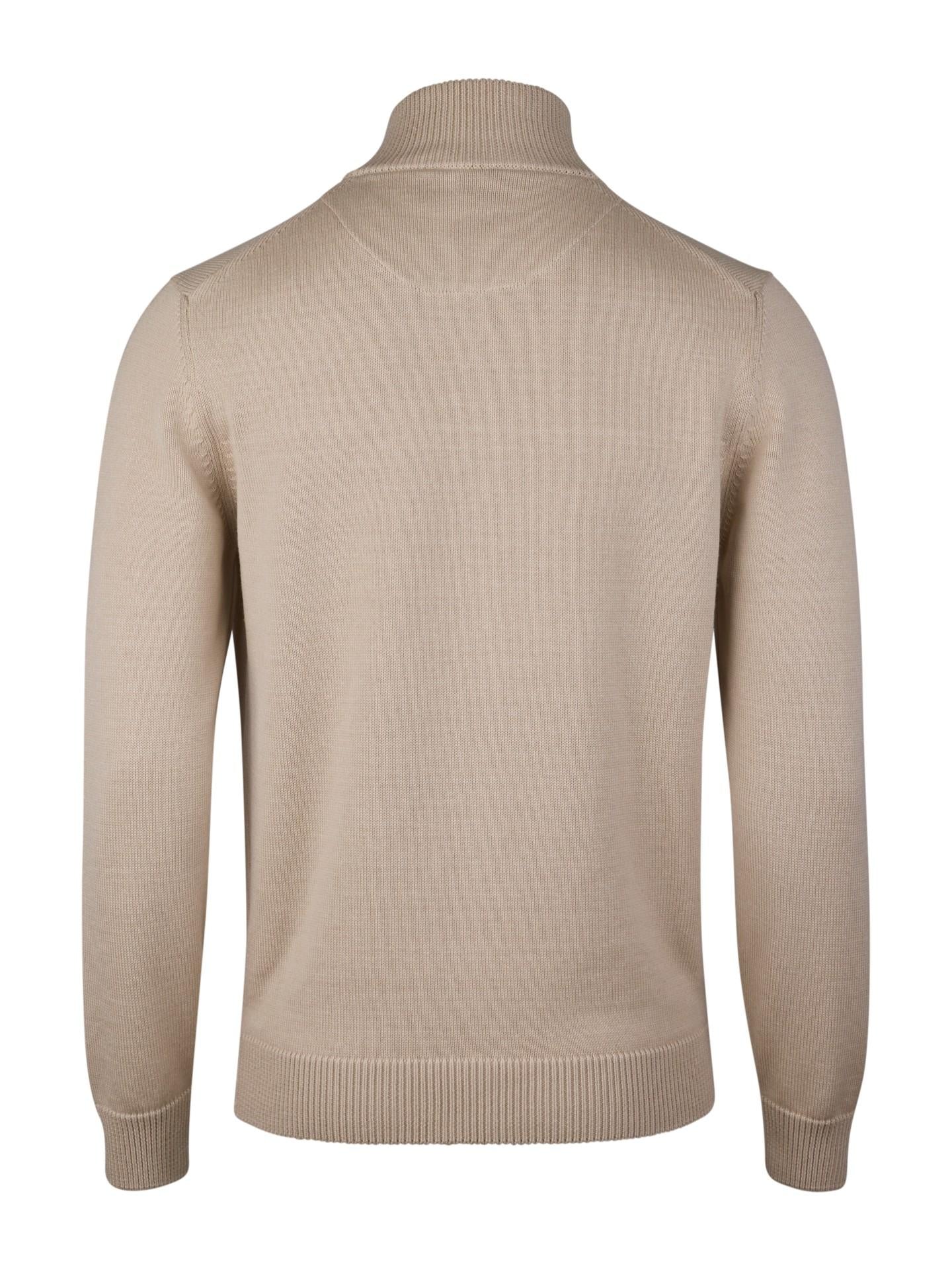 Strukturstickad Zip Cardigan