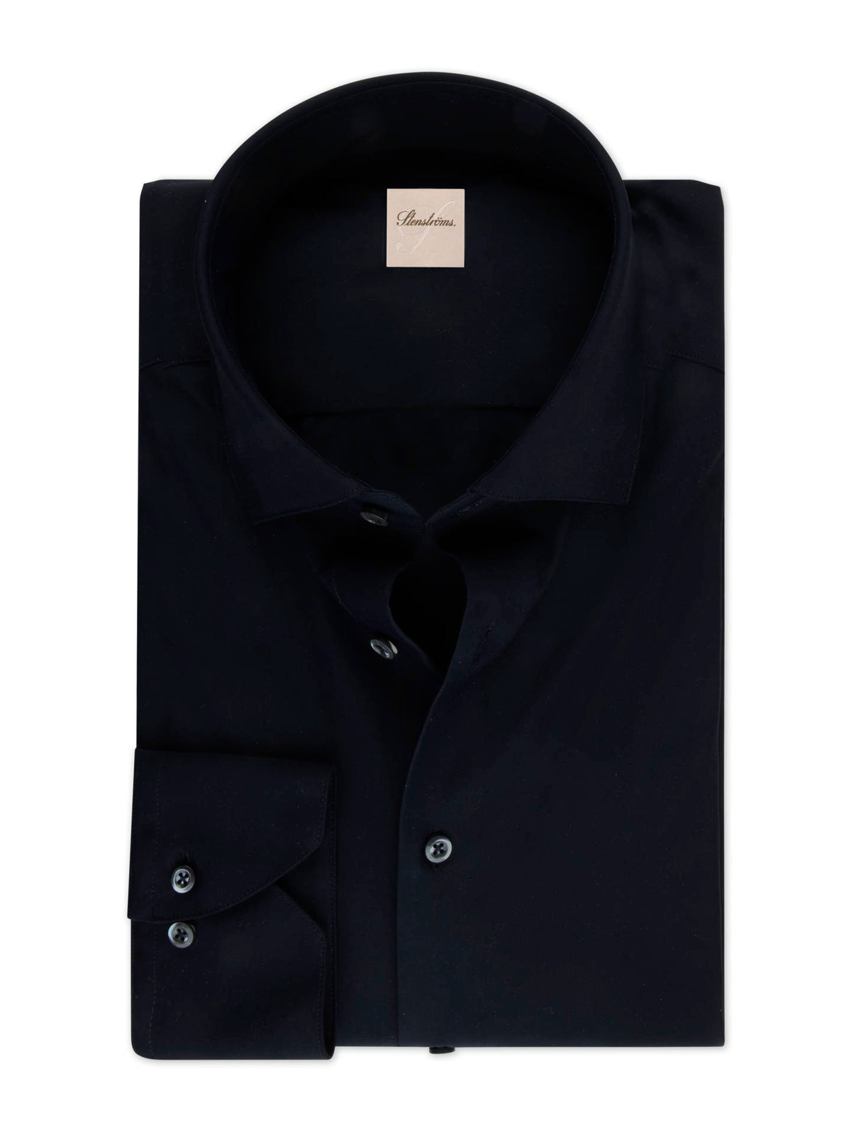 Svart Slimline Active Jerseyskjorta - Stenströms