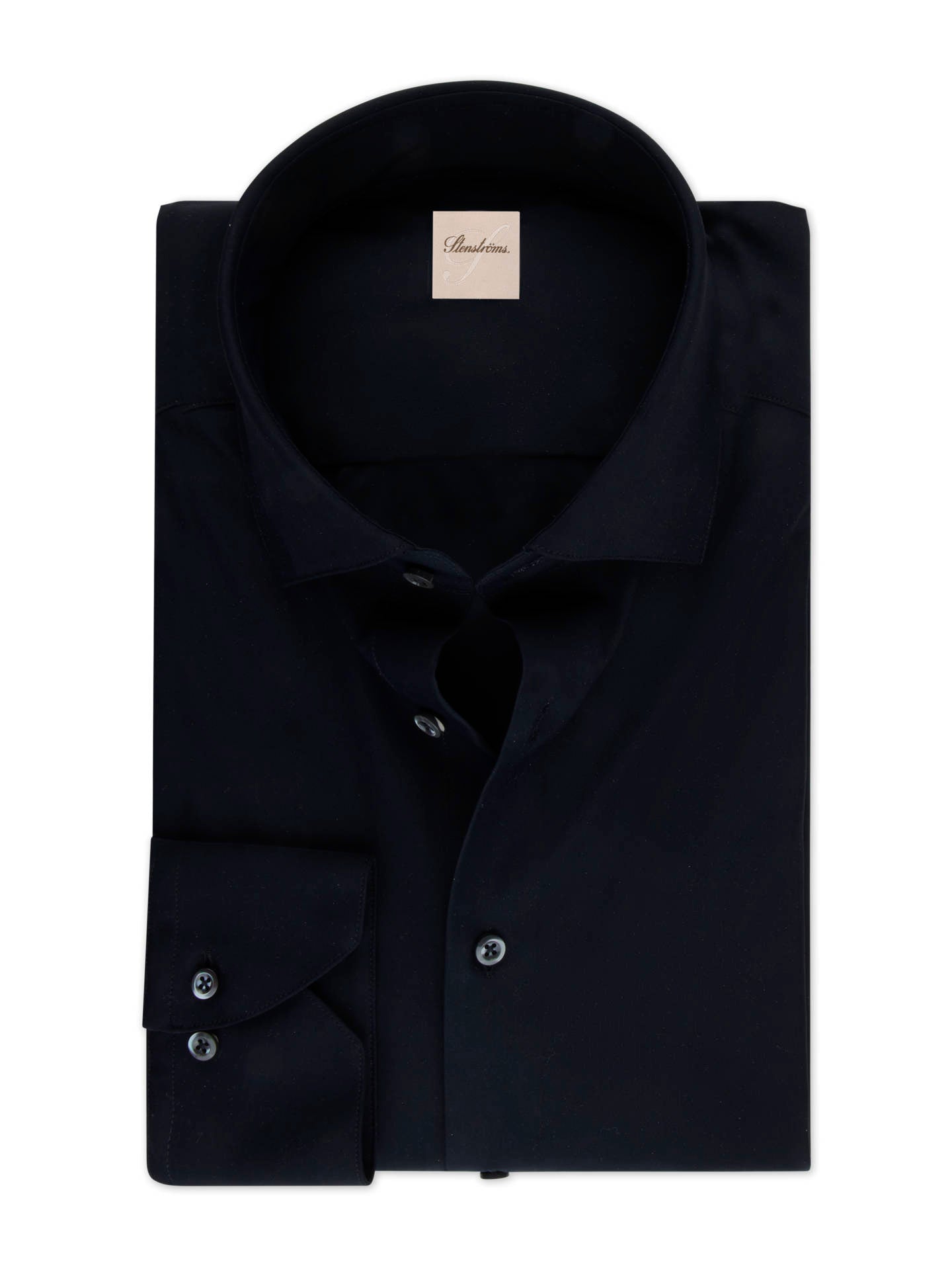 Svart Slimline Active Jerseyskjorta - Stenströms