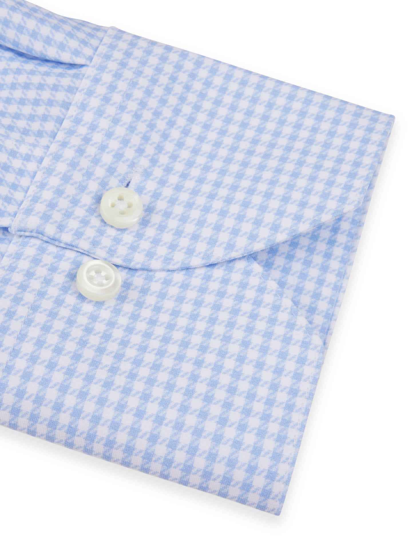 Slimline Rutig Jerseyskjorta