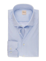 Light Blue Striped Active Jersey Shirt