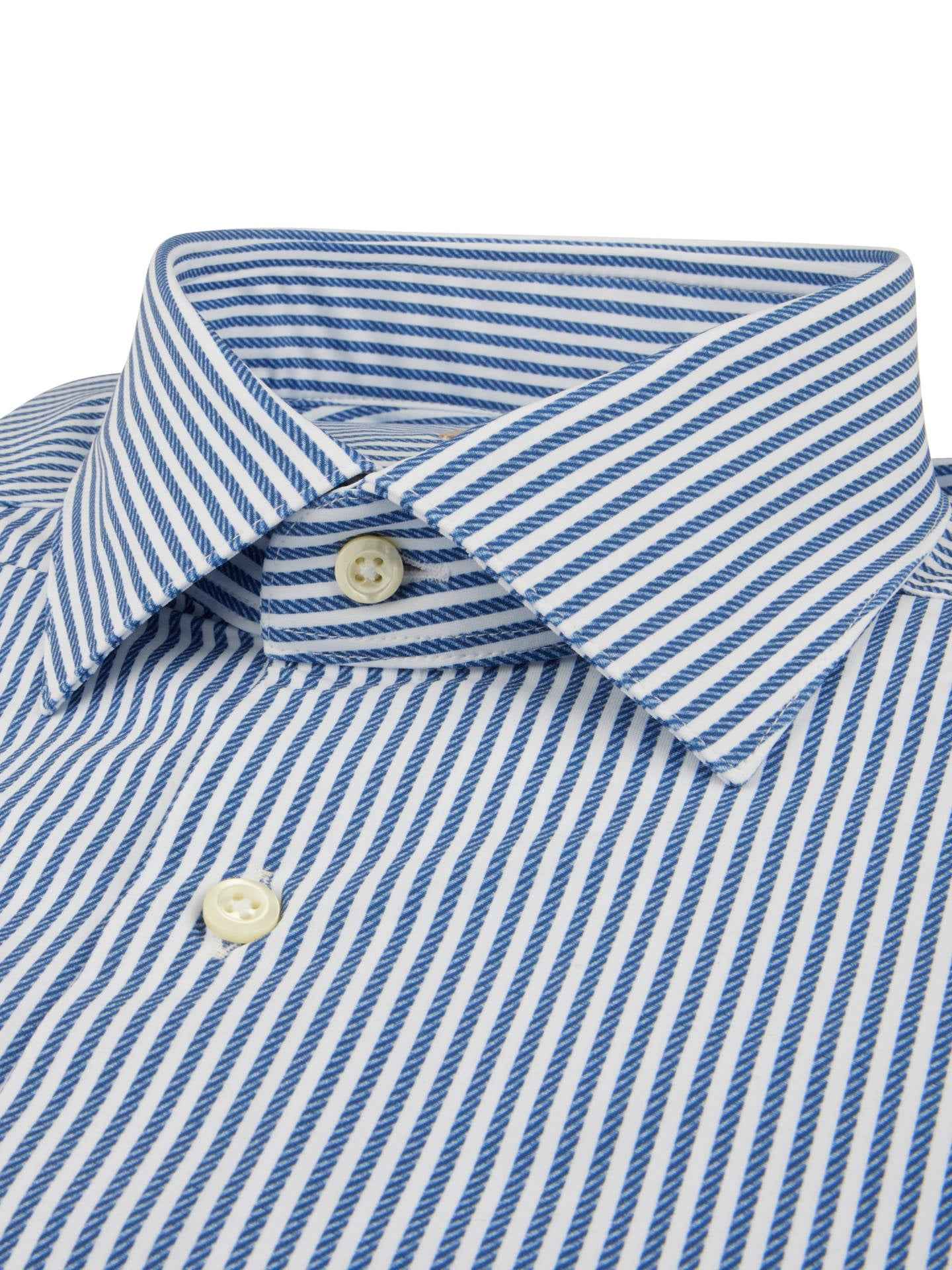 Slimline Randig Jerseyskjorta