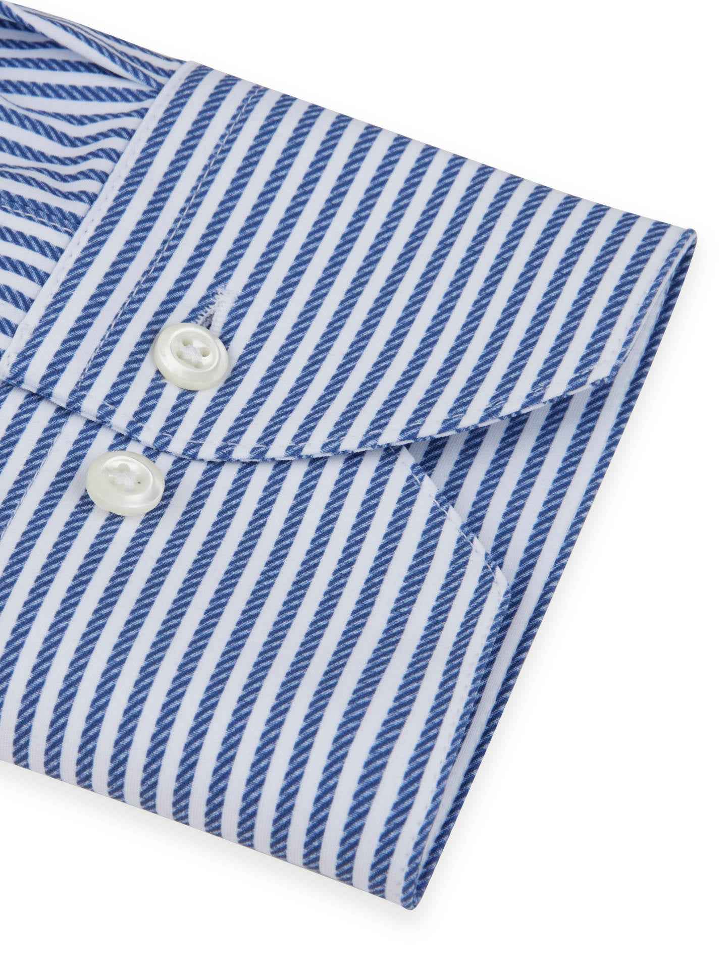 Slimline Randig Jerseyskjorta