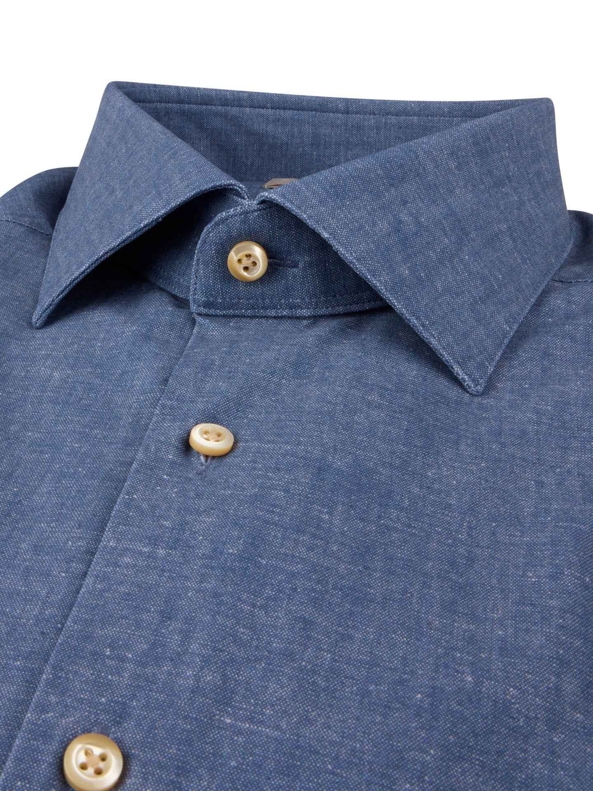 Blå Denimlook Active Stretchskjorta