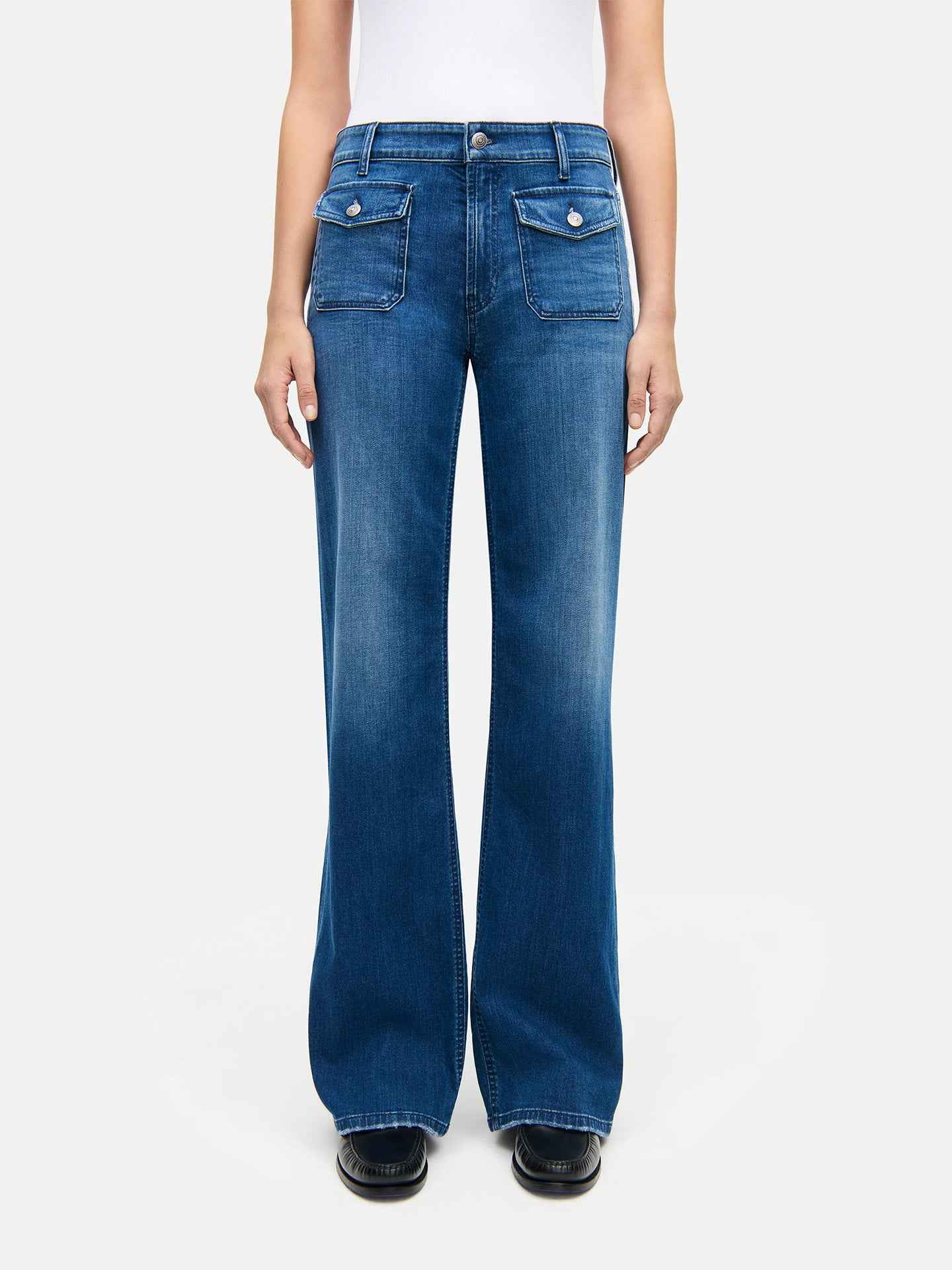 Aimee Wide-fit Patch Pocket Jeans
