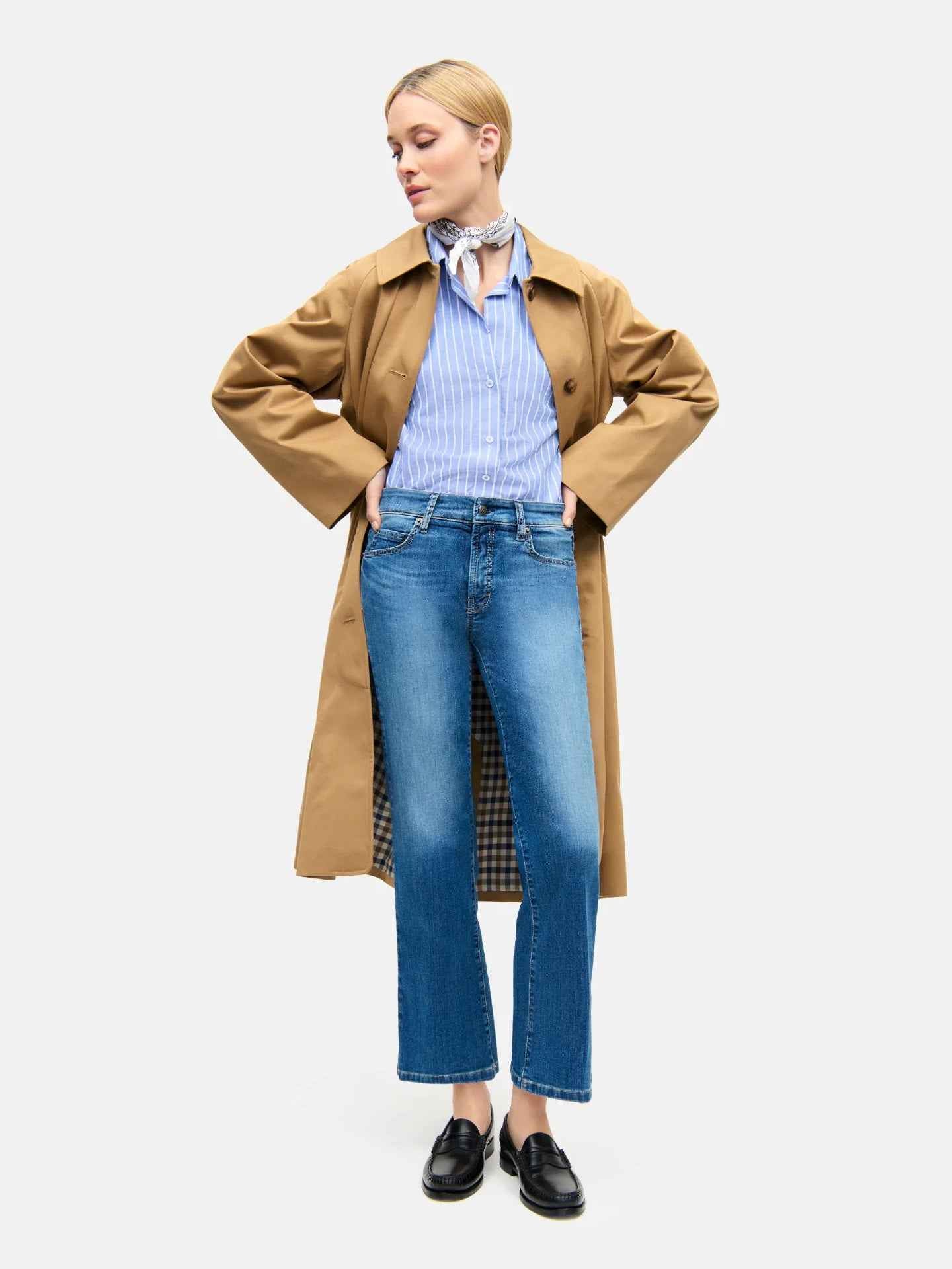 Paris Easy Kick Cropped Flared Jeans