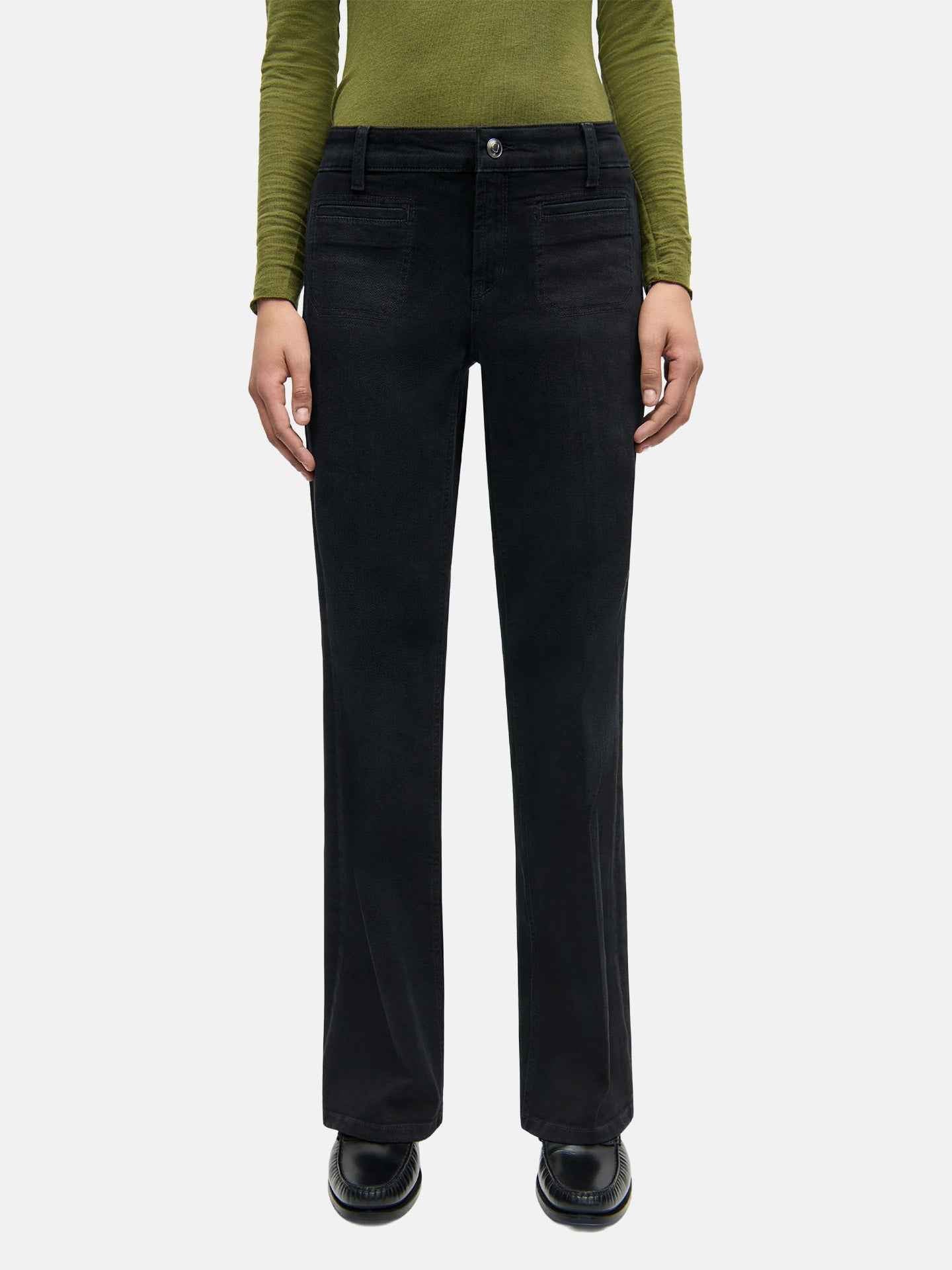Tess Straight Patch Pocket Jeans