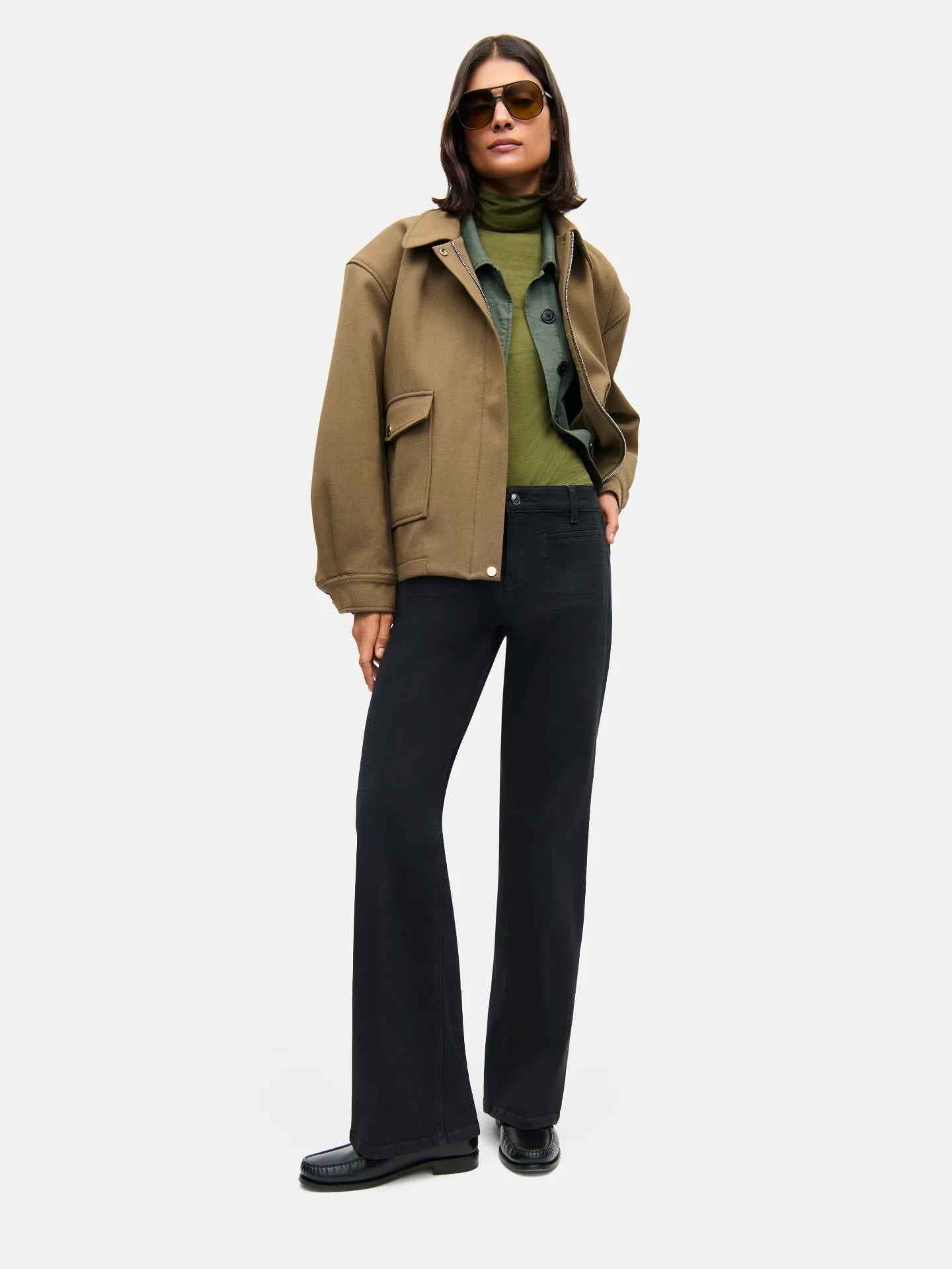 Tess Straight Patch Pocket Jeans