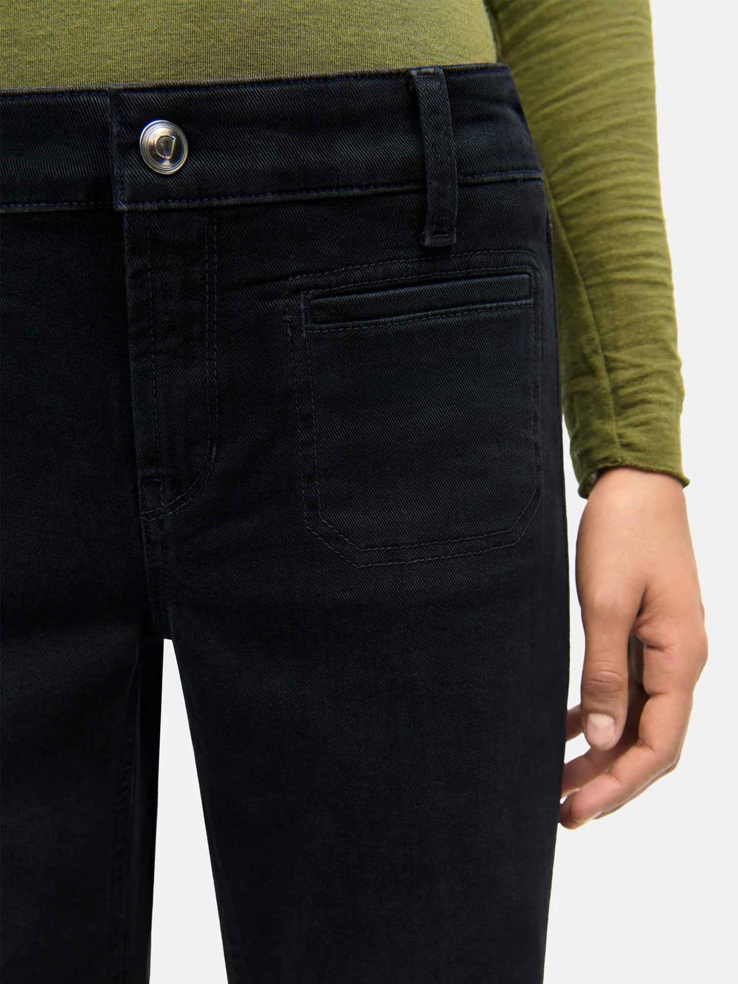 Tess Straight Patch Pocket Jeans