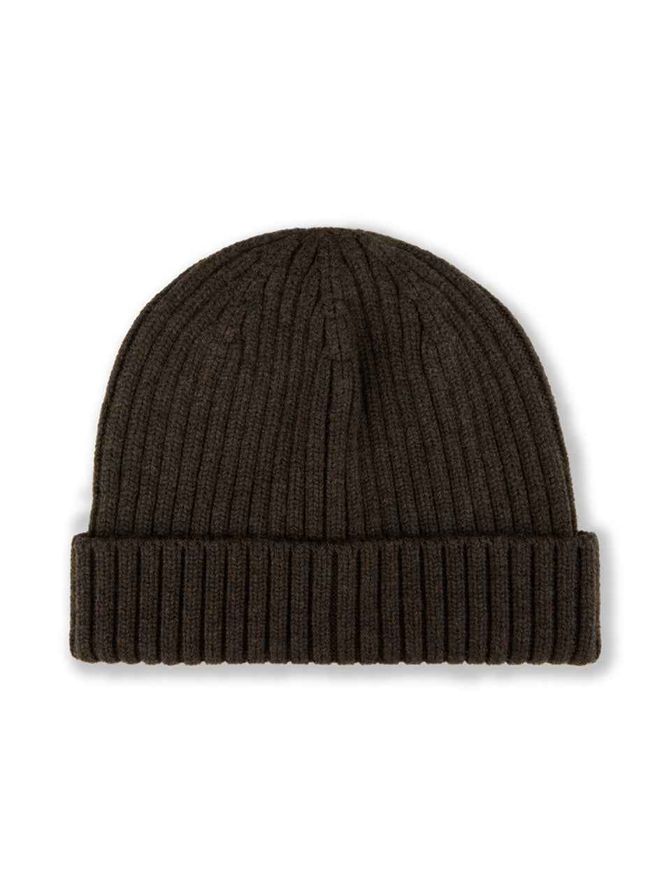 Ribbstickad Merino Mössa