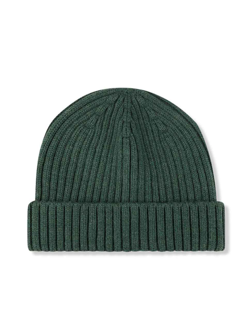 Ribbstickad Merino Mössa