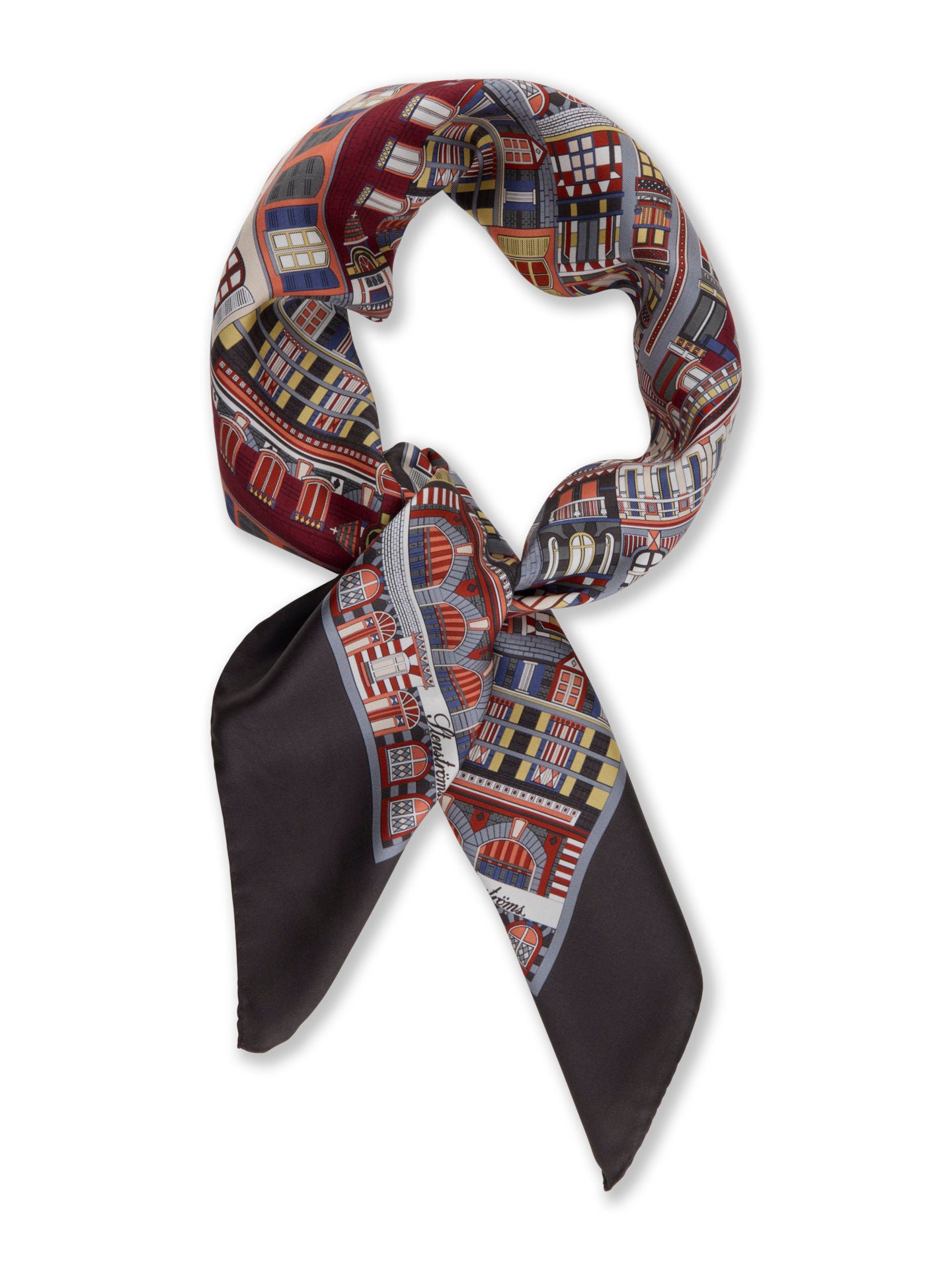 Mönstrad 90x90cm Sidenscarf - Stenströms Store