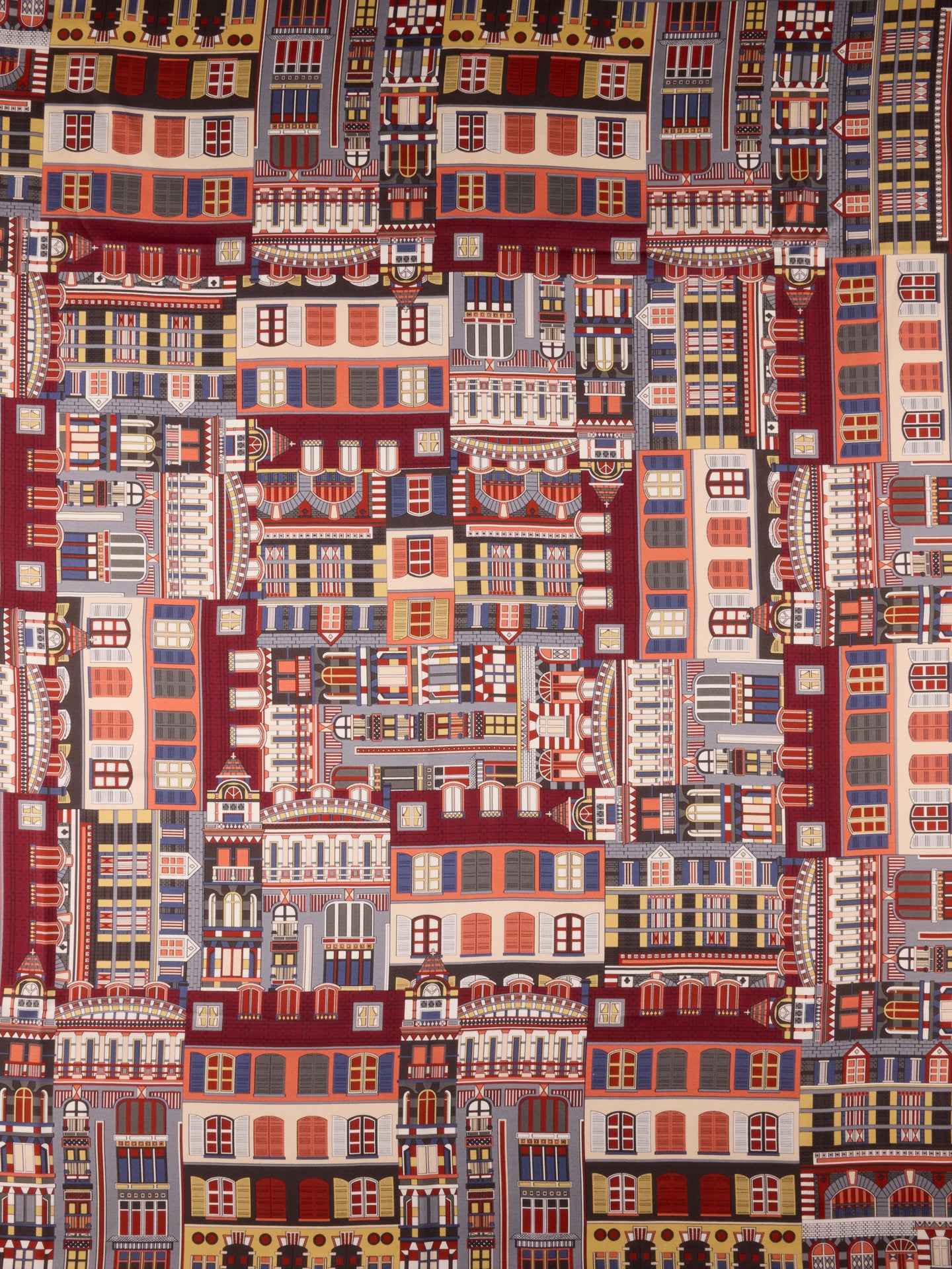 Mönstrad 90x90cm Sidenscarf