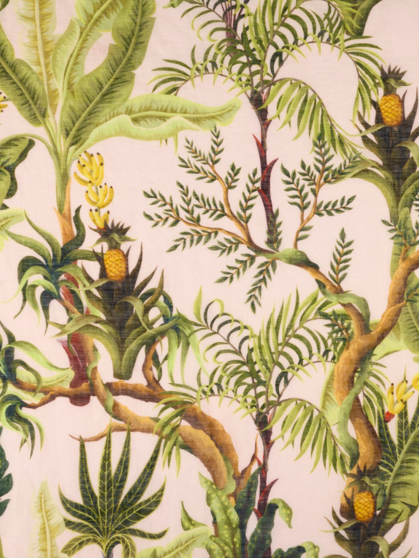 Bladmönstrad Linnescarf