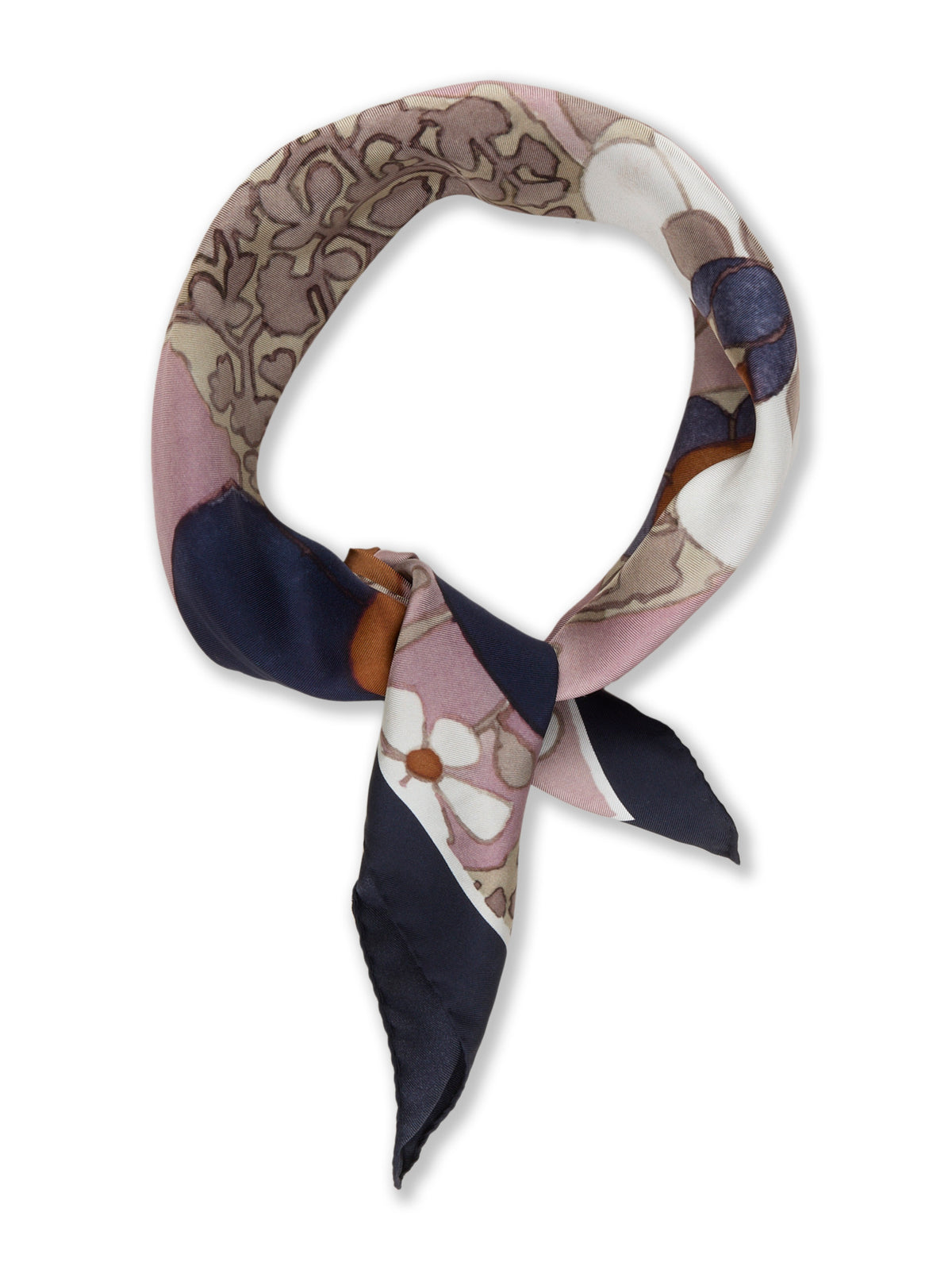 Stenströms - Rosa Blommig Sidenscarf