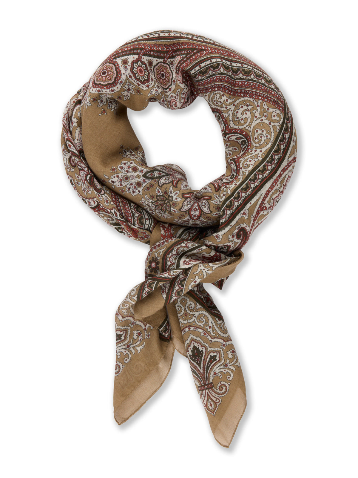 Ljusbrun Stor Mönstrad Modal- & Sidenscarf - Stenströms