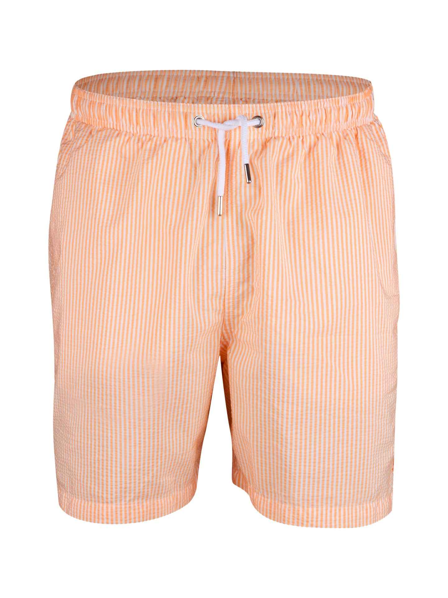 Orange Randiga Bäckebölja Badshorts