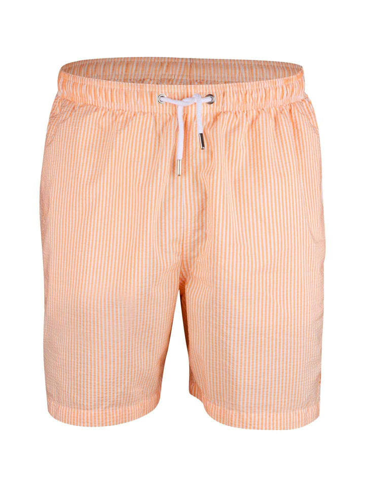 Orange Randiga Bäckebölja Badshorts