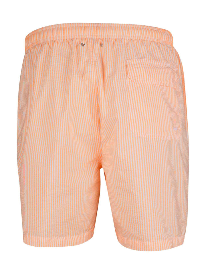 Orange Randiga Bäckebölja Badshorts