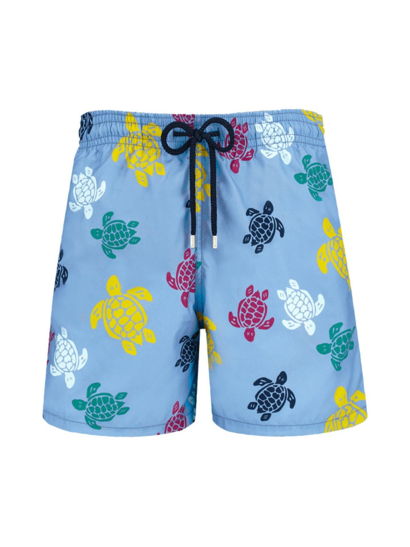 Ljusblå Badshorts Ronde des Tortues - Vilebrequin