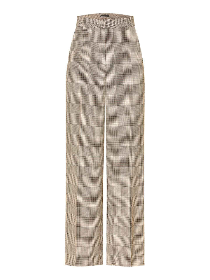 Beige/Brun Rutig Glencheck Marlenebyxor