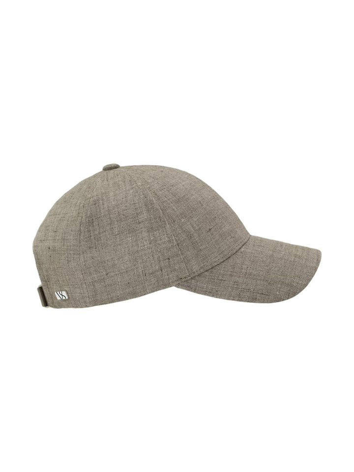 Beige Baseball Keps i Linne - Varsity