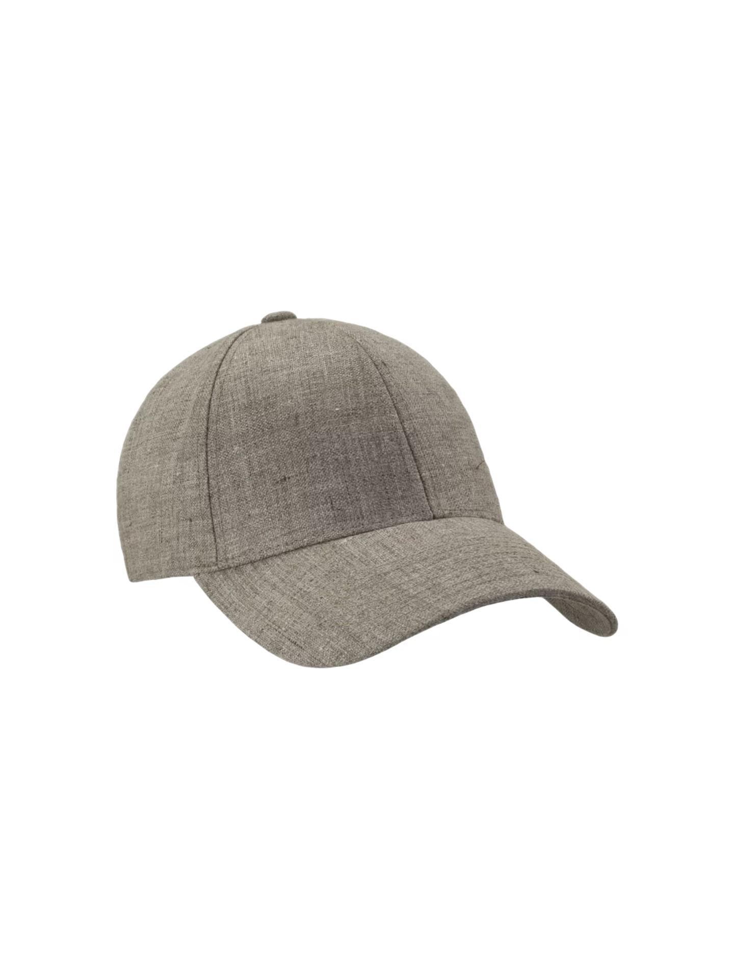 Beige Baseball Keps i Linne - Varsity