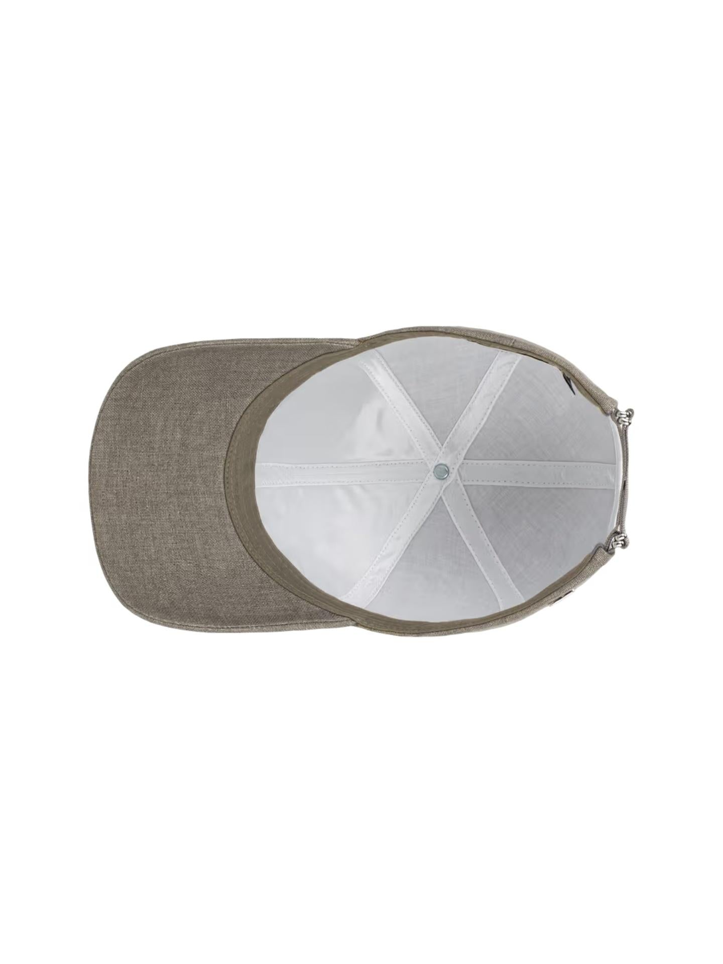 Beige Baseball Keps i Linne - Varsity