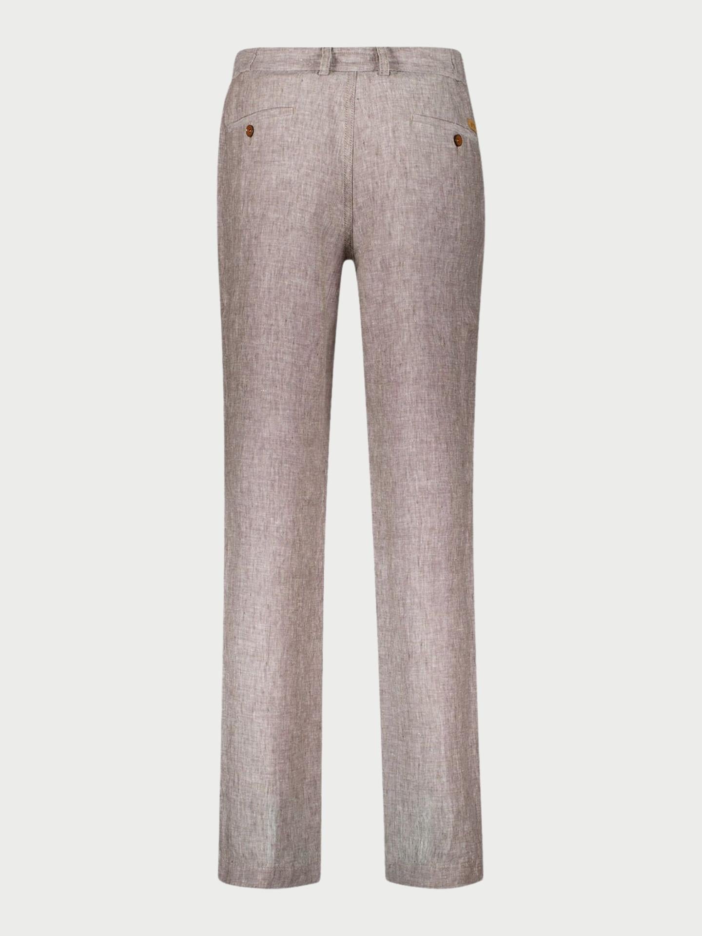 Beige Relaxed Fit Linnebyxa - Gardeur