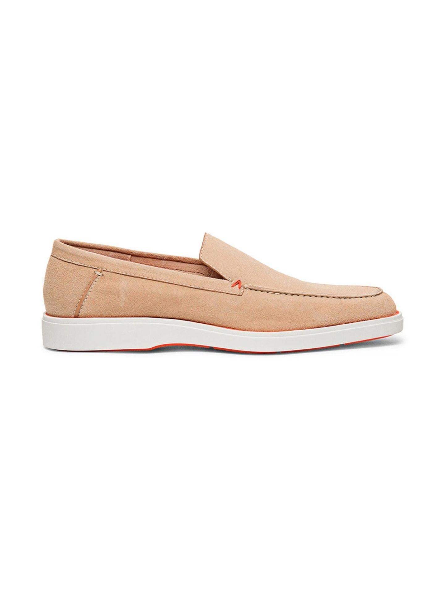 Beige Slip-on Suede Loafer - Santoni