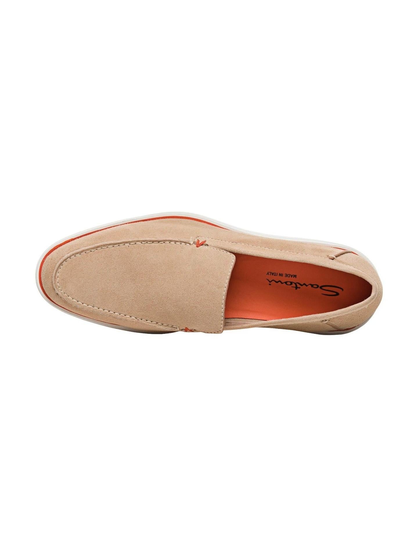 Beige Slip-on Suede Loafer - Santoni