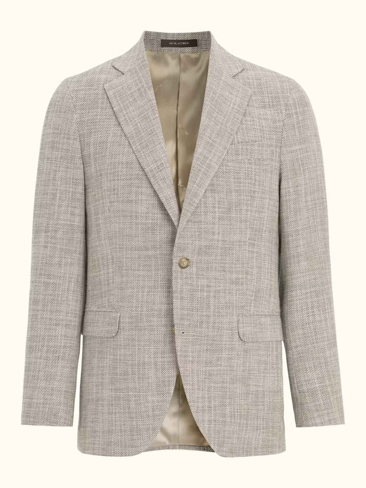 Beige Strukturerad Bomullskavaj