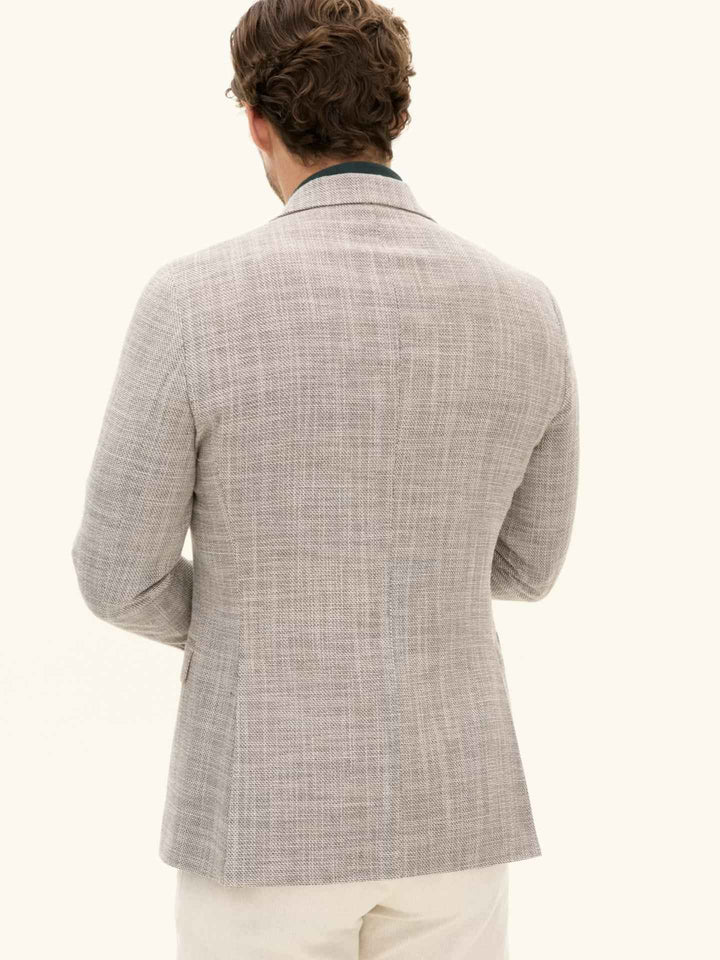 Beige Strukturerad Bomullskavaj