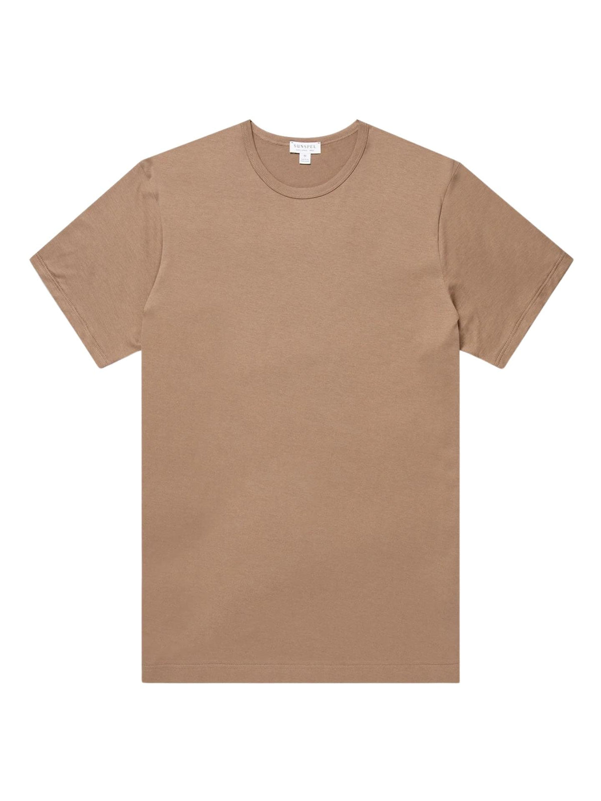 Beigebrun Supima Bomull T-shirt - Sunspel
