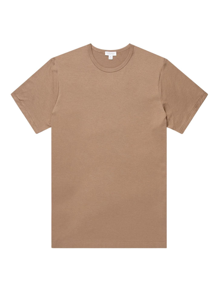 Beigebrun Supima Bomull T-shirt - Sunspel